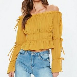 Misguided off-the-shoulder blouse